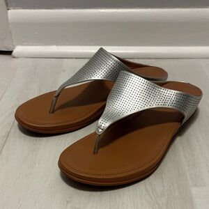 Fitflop Silver and Tan Sandals